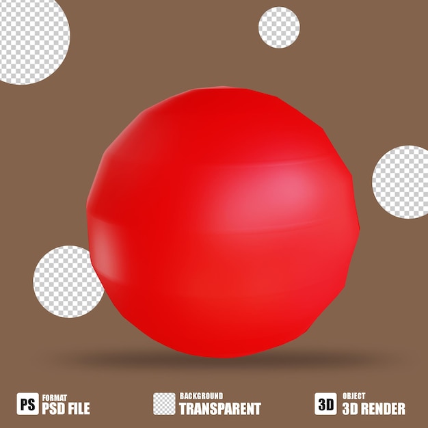 PSD 3d icon pillates ball suitable for fitness