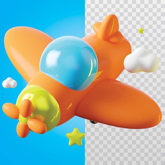 3d icon plane illustration