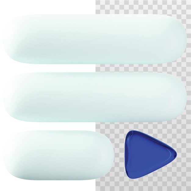 3D Icon Playlist Illustration
