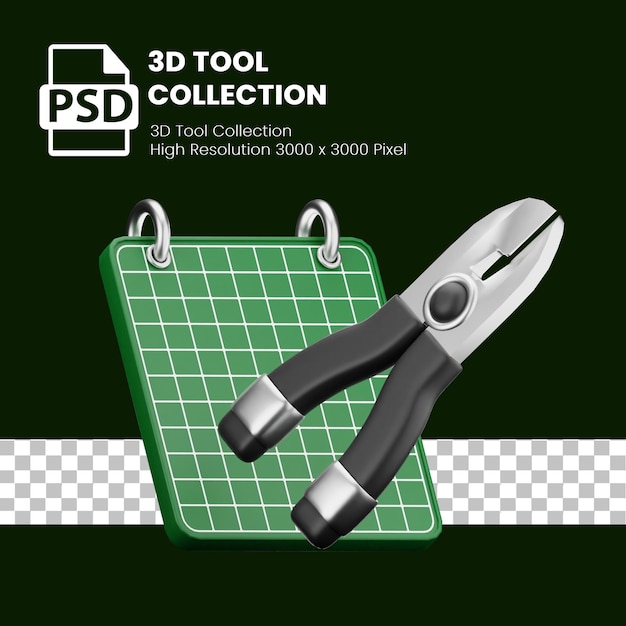 3d icon pliers