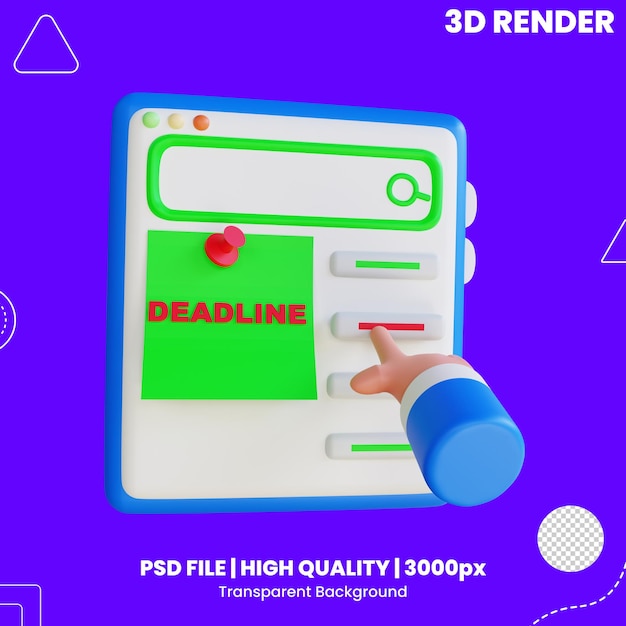 PSD 3d 아이콘 프로젝트 관리