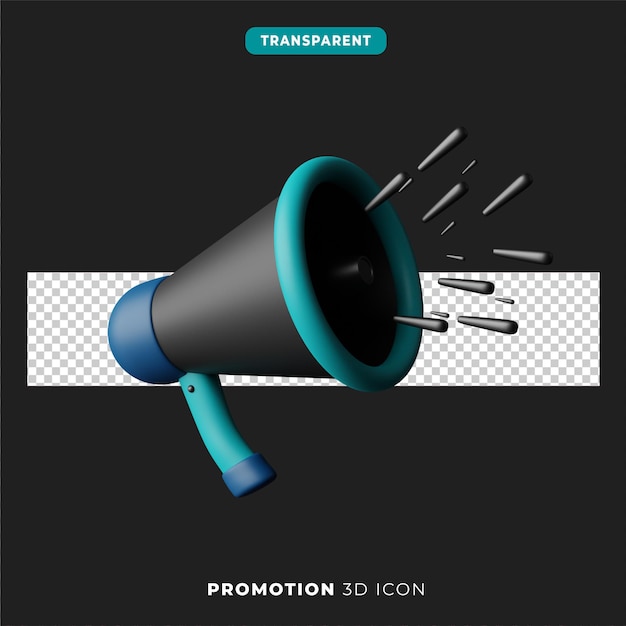 3d icon of promotion dark version