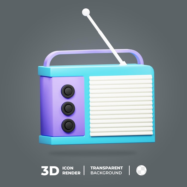 PSD 3d icon radio