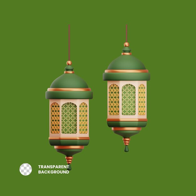 3d icon ramadan lantern