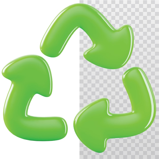 PSD 3d icon recycle illustration