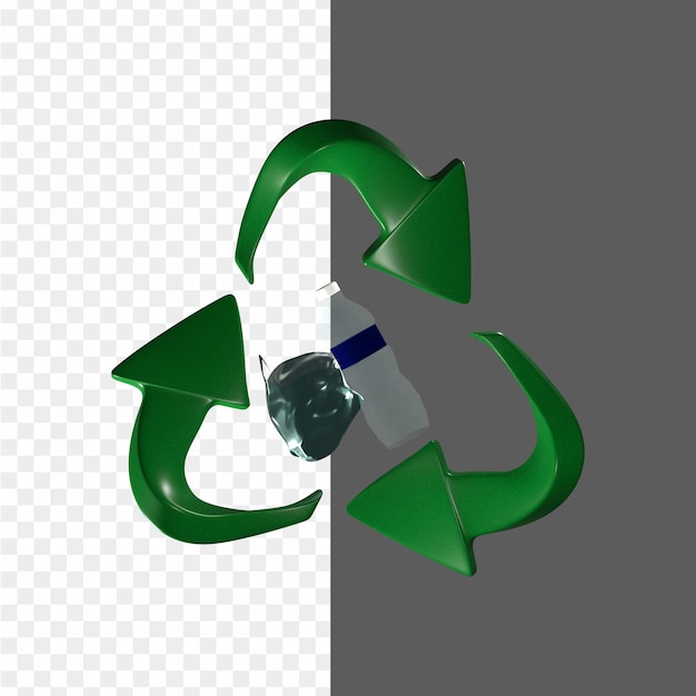 PSD 3d icon recyleed reusable