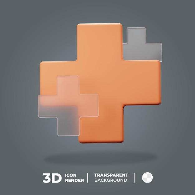 3D Icon Red Cross