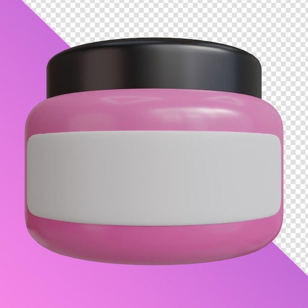 3d icon render cosmetic jar