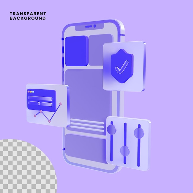 3d icon render of digital communication