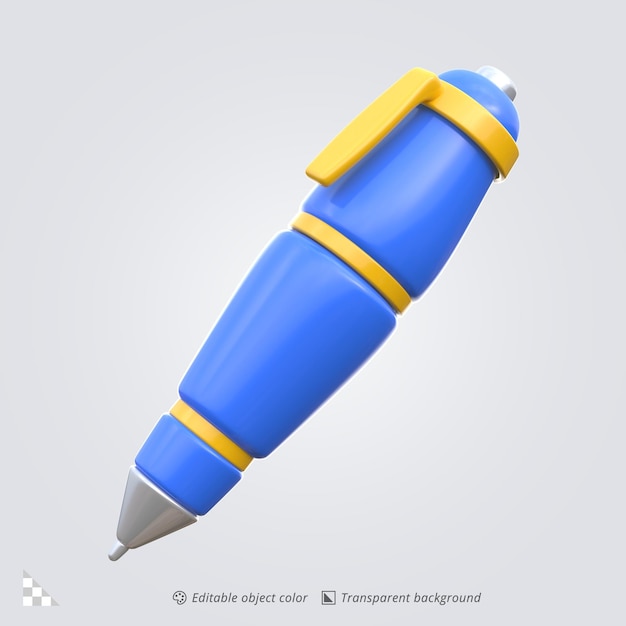 3D 아이콘 렌더링으로 볼포인트 펜