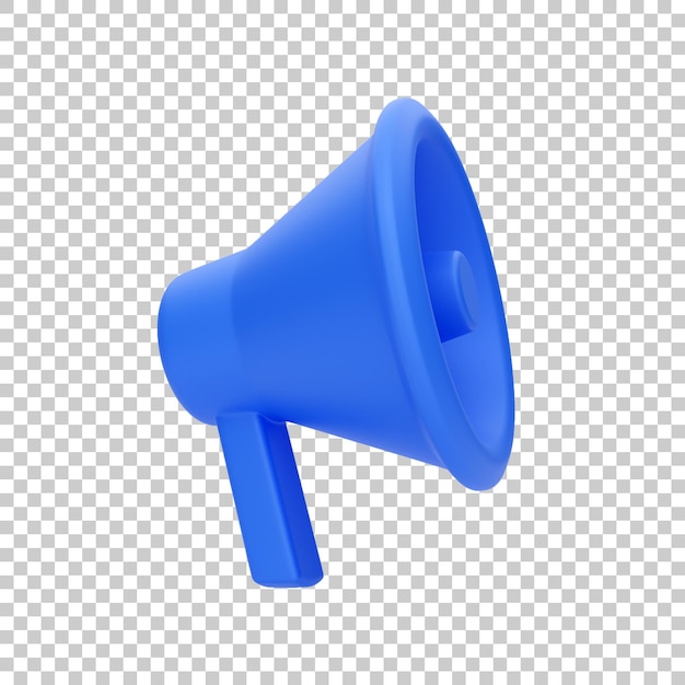 3d icon rendering of user interface object megaphone