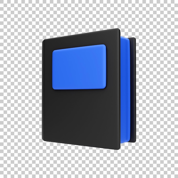 3d icon rendering of user interface object book