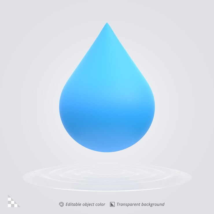 PSD 3d-икона капли воды
