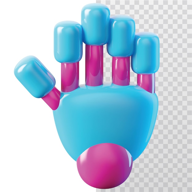 PSD 3d icon robotic hand illustration