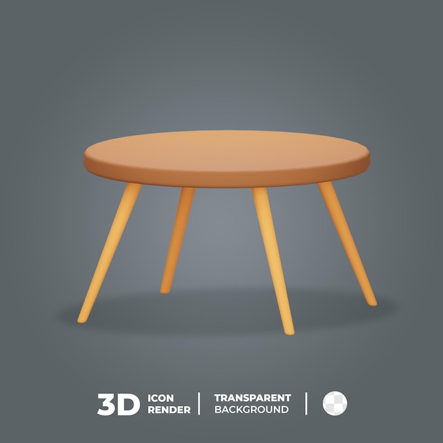 PSD 3d icon round table