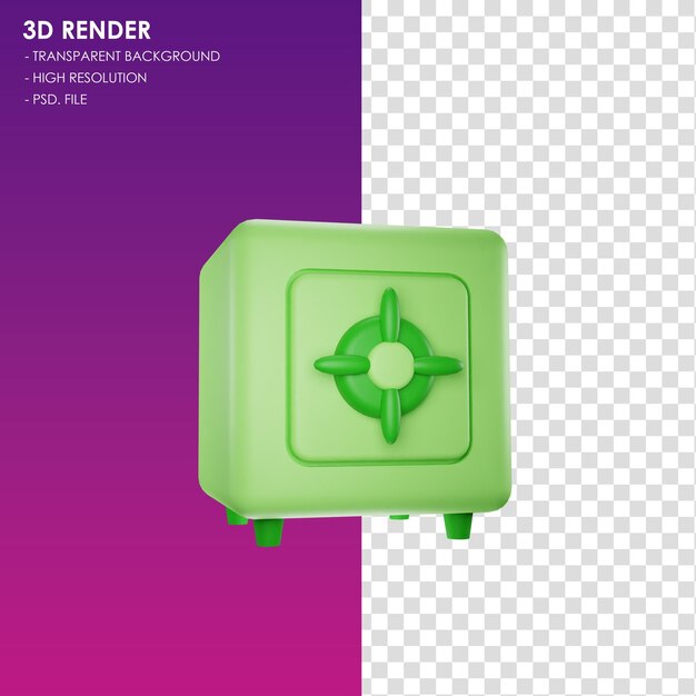 3d icon safe