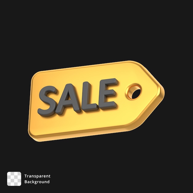 PSD 3d icon of a sale sign