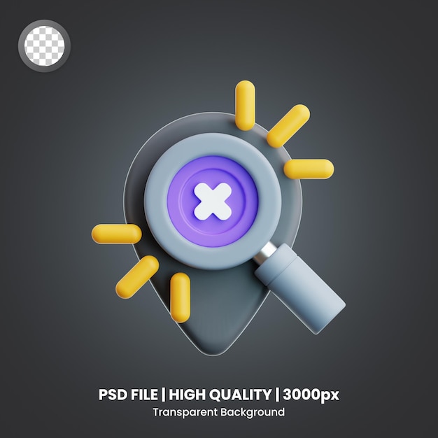 3d icon search not found