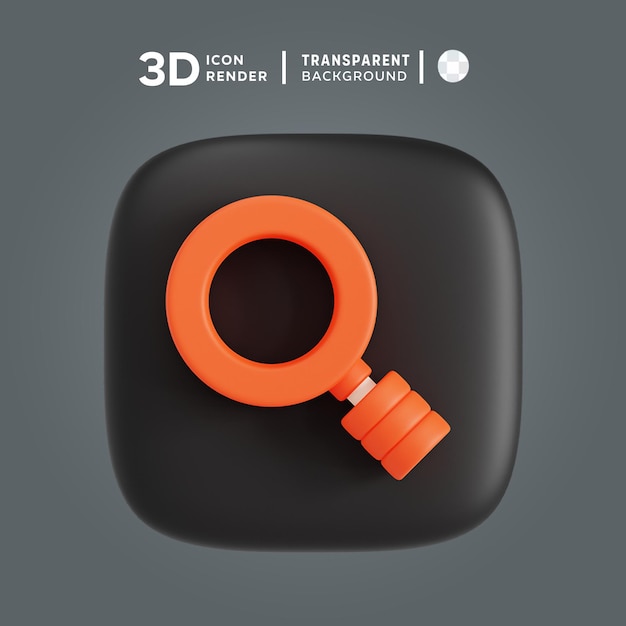 PSD 3d icon search location illustration