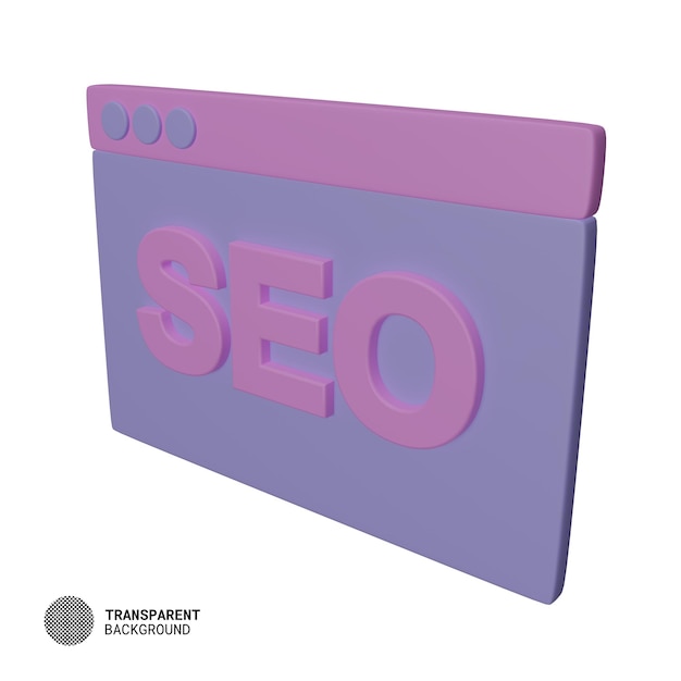 3D значок SEO монитор