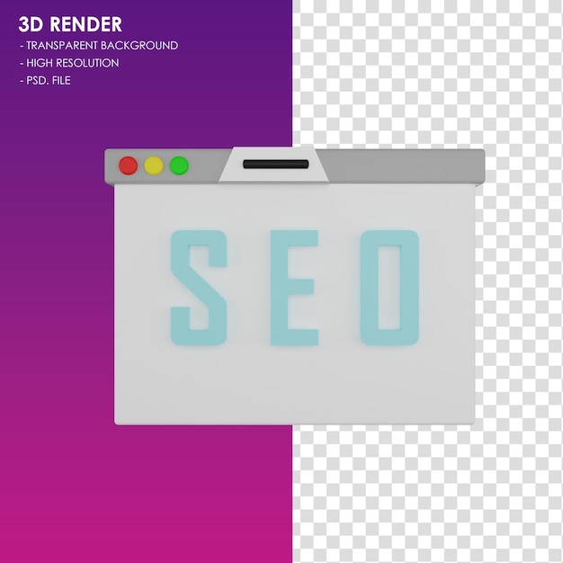 PSD 3d icon seo