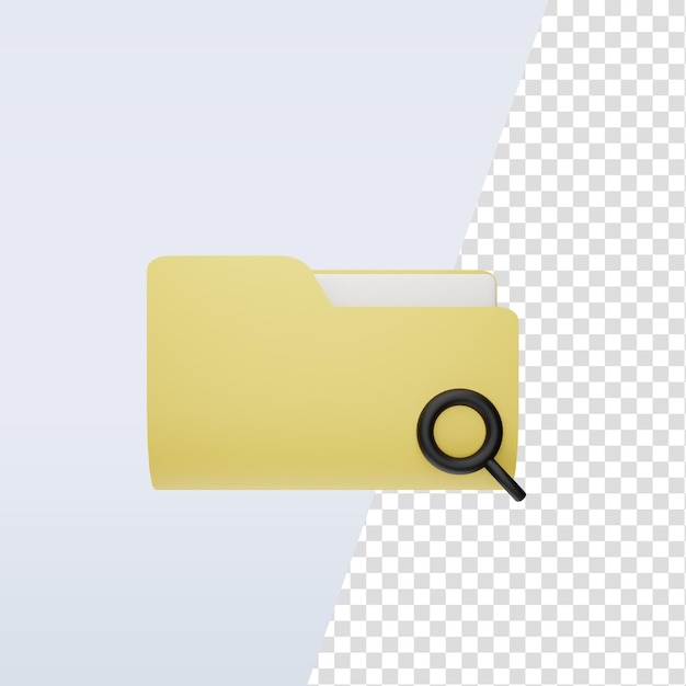 PSD 3d icon serach folder