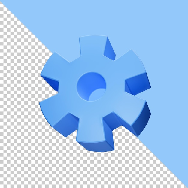 PSD 3d icon seting isolated on the wihte background