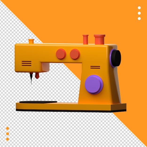 PSD 3d icon sewing machine object