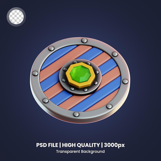 PSD 3d icon shield