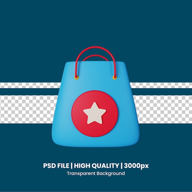 3d icon shopping bag