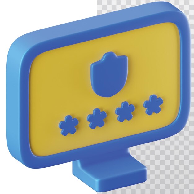 PSD 3d icon sign in illustration