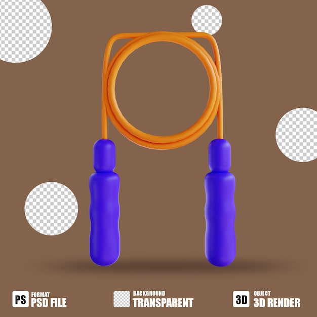 PSD 3d icon skipping rope suitable for fitness