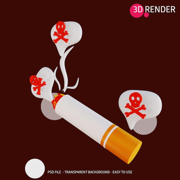 3d icon smoking dangerous