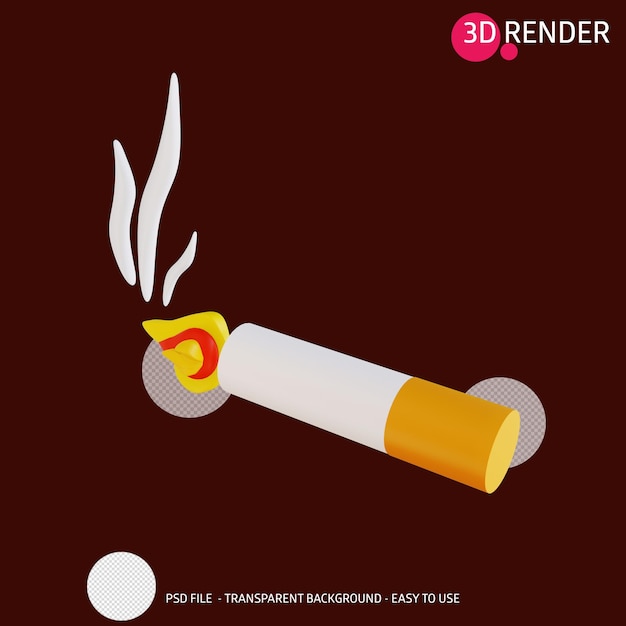 PSD 3d icon smoking