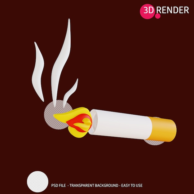 3d icon smoking