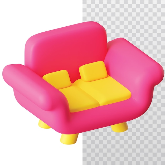 3D Icon Sofa Illustration