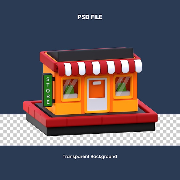 PSD 3d 아이콘 스토어