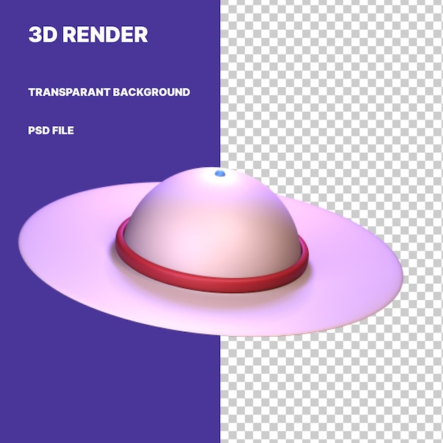 3d icon summer isolated transparent background