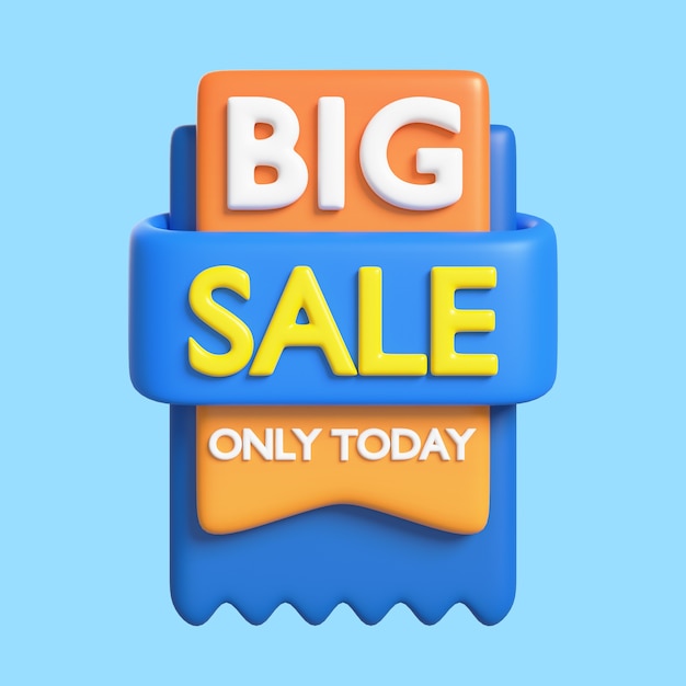 3d icon for super sales