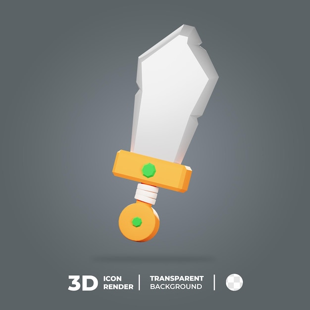 PSD 3d icon sword