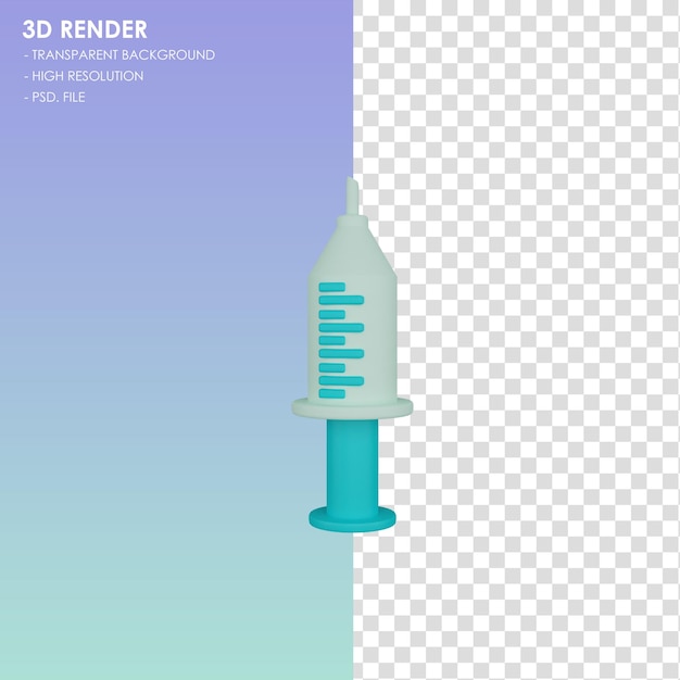 PSD 3dアイコン注射器