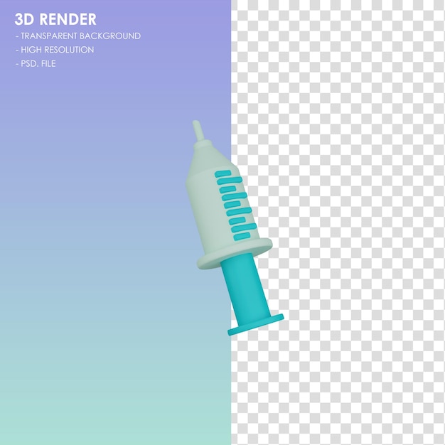 PSD 3d icon syringe