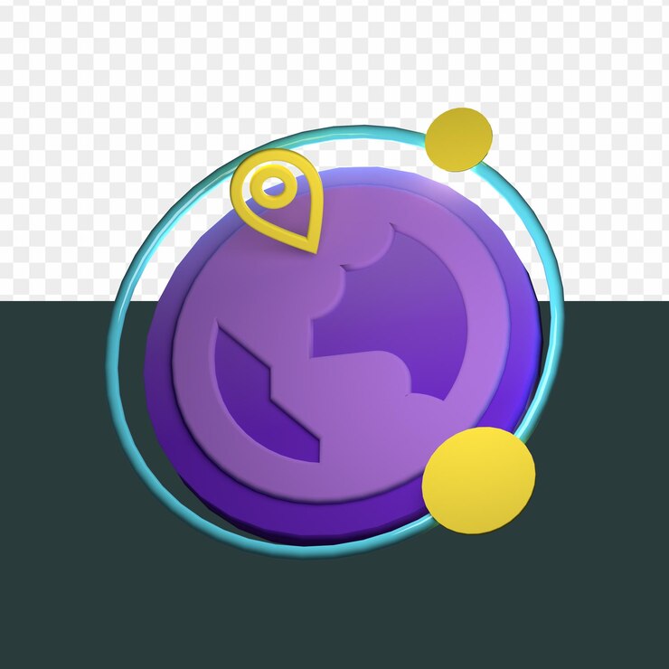 PSD 3d icon technology blockchain