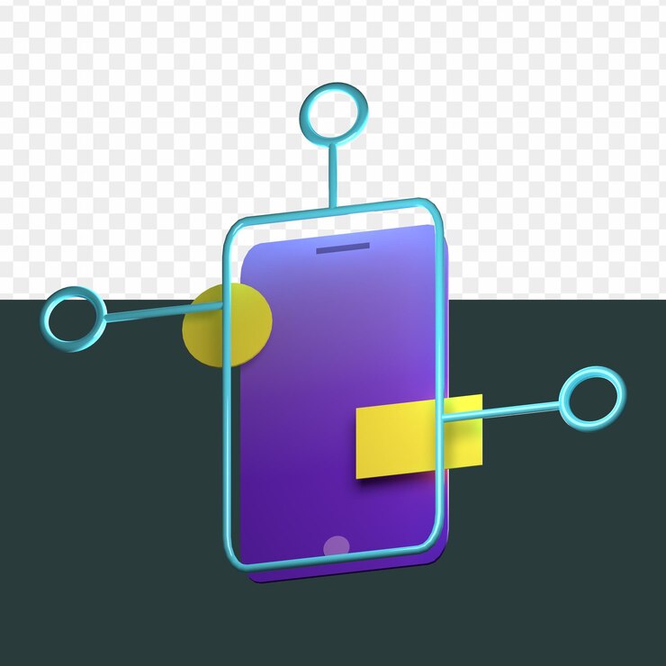 PSD 3d icon technology blockchain