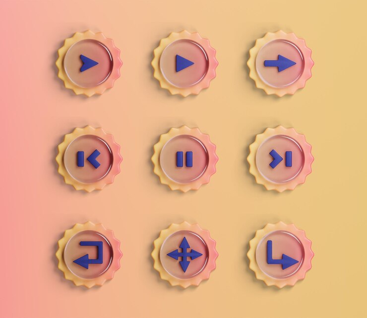 PSD 3d icon template package
