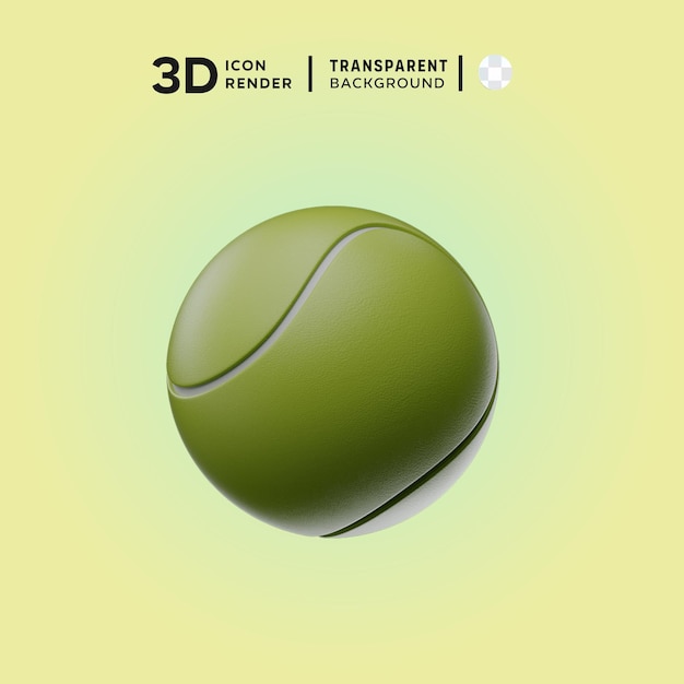 PSD 3d icon tennis ball premium illustration