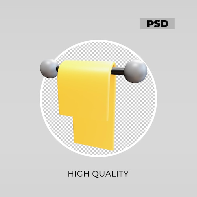 PSD asciugamano icona 3d