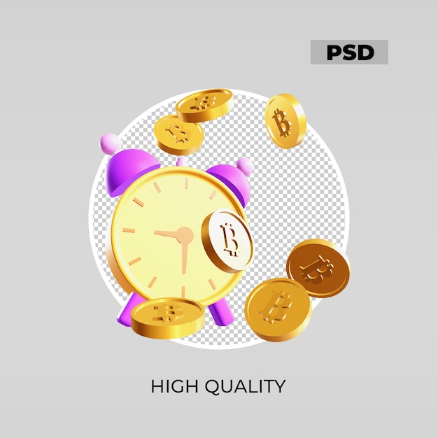 PSD 3d icon trading time look 9