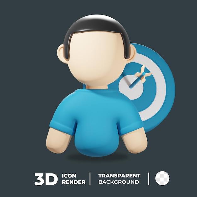 PSD 3d icon training people target