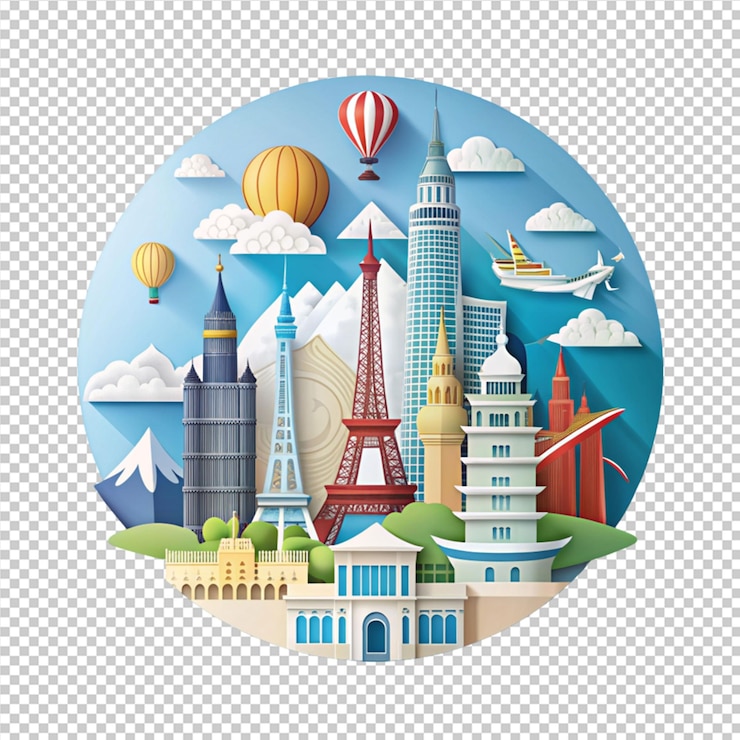 PSD 3d アイコン 旅や休暇